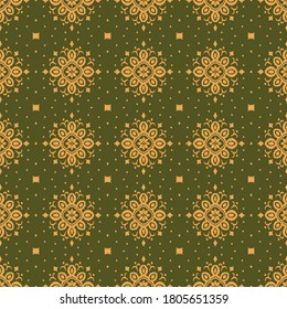 Ikat nahtloses Muster. Grenze mit Schneeflocken. Arbeitstisch. Neues Jahr Weihnachten Hintergrund. Vektorbinde Farbe Shibori Druck mit Streifen und Chevron. Tintenfisch strukturierter japanischer Hintergrund. Böhmische Mode. 