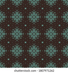 Patrón ininterrumpido de Ikat. Borde con copos de nieve. Lugar de apertura. Antecedentes de Navidad de Año Nuevo. Huella shibori de tinte vectorial con rayas y chevron. La tinta textura el fondo japonés. Moda bohemia. 
