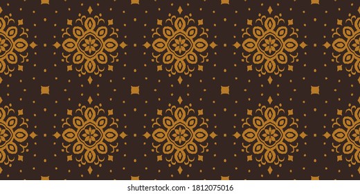 Patrón ininterrumpido de Ikat. Borde con copos de nieve. Lugar de apertura. Antecedentes de Navidad de Año Nuevo. Huella shibori de tinte vectorial con rayas y chevron. La tinta textura el fondo japonés. Moda bohemia. 