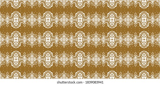 Patrón ininterrumpido de Ikat. Borde con copos de nieve. Lugar de apertura. Antecedentes de Navidad de Año Nuevo. Huella shibori de tinte vectorial con rayas y chevron. La tinta textura el fondo japonés. Moda bohemia. 