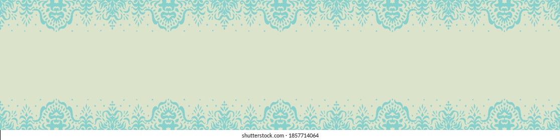 Ikat seamless pattern. Border with snowflakes. Openwork lace. New year Christmas background. Vector tie dye shibori print with stripes and chevron. Ink textured japanese background. Bohemian fashion. 