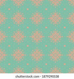 Ikat seamless pattern. Border with snowflakes. Openwork lace. New year Christmas background. Vector tie dye shibori print with stripes and chevron. Ink textured japanese background. Bohemian fashion. 