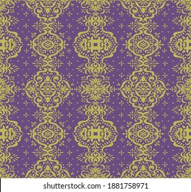 Ikat seamless pattern. Border with snowflakes. Openwork lace. New year Christmas background. Vector tie dye shibori print with stripes and chevron. Ink textured japanese background. Bohemian fashion. 