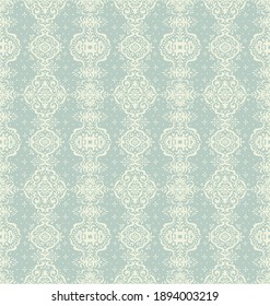 Ikat seamless pattern. Border with snowflakes. Openwork lace. New year Christmas background. Vector tie dye shibori print with stripes and chevron. Ink textured japanese background. Bohemian fashion. 