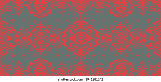 Patrón ininterrumpido de Ikat. Borde con copos de nieve. Lugar de apertura. Antecedentes de Navidad de Año Nuevo. Huella shibori de tinte vectorial con rayas y chevron. La tinta textura el fondo japonés. Moda bohemia. 