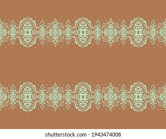 Patrón ininterrumpido de Ikat. Borde con copos de nieve. Lugar de apertura. Antecedentes de Navidad de Año Nuevo. Huella shibori de tinte vectorial con rayas y chevron. La tinta textura el fondo japonés. Moda bohemia. 