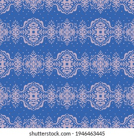 Patrón ininterrumpido de Ikat. Borde con copos de nieve. Lugar de apertura. Antecedentes de Navidad de Año Nuevo. Huella shibori de tinte vectorial con rayas y chevron. La tinta textura el fondo japonés. Moda bohemia. 