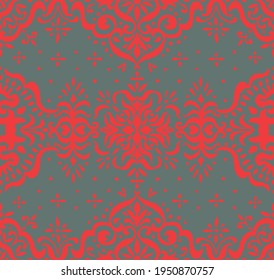 Ikat seamless pattern. Border with snowflakes. Openwork lace. New year Christmas background. Vector tie dye shibori print with stripes and chevron. Ink textured japanese background. Bohemian fashion. 