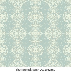 Ikat seamless pattern. Border with snowflakes. Openwork lace. New year Christmas background. Vector tie dye shibori print with stripes and chevron. Ink textured japanese background. Bohemian fashion. 
