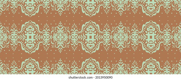 Patrón ininterrumpido de Ikat. Borde con copos de nieve. Lugar de apertura. Antecedentes de Navidad de Año Nuevo. Huella shibori de tinte vectorial con rayas y chevron. La tinta textura el fondo japonés. Moda bohemia. 
