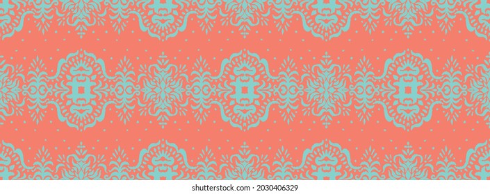 Patrón ininterrumpido de Ikat. Borde con copos de nieve. Lugar de apertura. Antecedentes de Navidad de Año Nuevo. Huella shibori de tinte vectorial con rayas y chevron. La tinta textura el fondo japonés. Moda bohemia. 