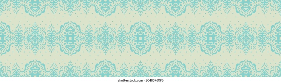 Patrón ininterrumpido de Ikat. Borde con copos de nieve. Lugar de apertura. Antecedentes de Navidad de Año Nuevo. Huella shibori de tinte vectorial con rayas y chevron. La tinta textura el fondo japonés. Moda bohemia. 