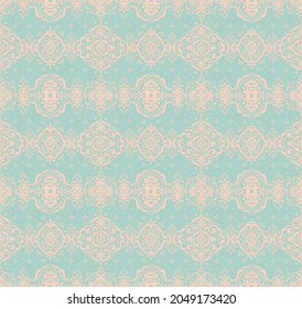 Ikat seamless pattern. Border with snowflakes. Openwork lace. New year Christmas background. Vector tie dye shibori print with stripes and chevron. Ink textured japanese background. Bohemian fashion. 