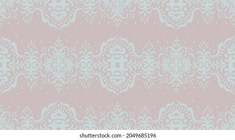 Ikat seamless pattern. Border with snowflakes. Openwork lace. New year Christmas background. Vector tie dye shibori print with stripes and chevron. Ink textured japanese background. Bohemian fashion. 