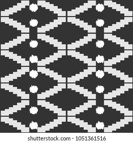 Ikat seamless pattern  as cloth, curtain, textile design, wallpaper, surface texture background.
