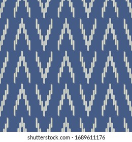 Ikat seamless pattern  as cloth, curtain, textile design, wallpaper, surface texture background. Vector EPS10