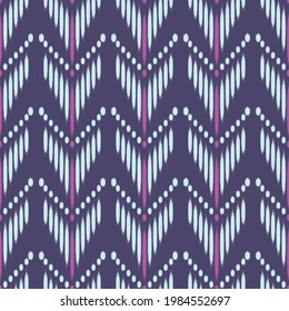 Ikat seamless pattern as cloth, curtain, textile design, wallpaper, surface texture background. Vector EPS10