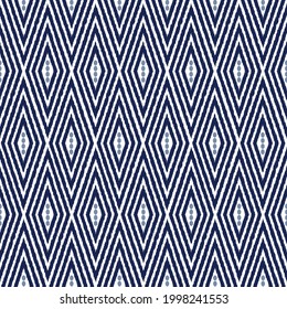Ikat patrón sin fisuras como tela, cortina, diseño textil, papel pintado, fondo de textura superficial. Negro y blanco.Vector EPS10