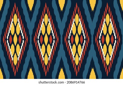 Ikat nahtlose Muster wie Stoff, Vorhang, Stoffdesign, Tapete, Oberflächenstrukturhintergrund.