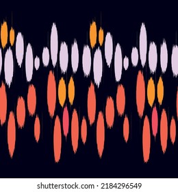 Ikat seamless pattern as cloth, curtain, textile design, wallpaper, surface texture background. vector eps10