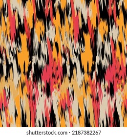 Ikat patrón sin fisuras como tela, cortina, diseño textil, papel pintado, fondo de textura superficial. eps10 vectoriales