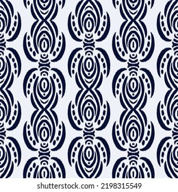 Ikat seamless pattern as cloth, curtain, textile design, wallpaper, surface texture background. vector eps10