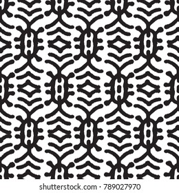 Ikat seamless pattern  as cloth, curtain, textile design, wallpaper, surface texture background.