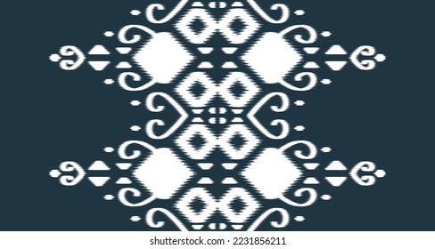 Ikat Seamless Pattern Design Art ornament. Ethnic abstract geometric pattern in tribalt vertical. Vector illustration EP62.background color can be changedDesign carpets, wallpapers, clothing