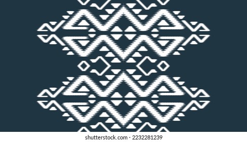 Ikat Diseño de Patrón sin Margen, ornamento de arte. Patrón geométrico abstracto étnico en vertical tribal. Ilustración vectorial EP63.color de fondo se puede cambiarMoquetas de diseño, papel tapiz, ropa