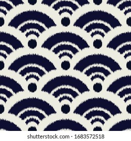  ikat Seamless Pattern Design for Fabric. Vector EPS10