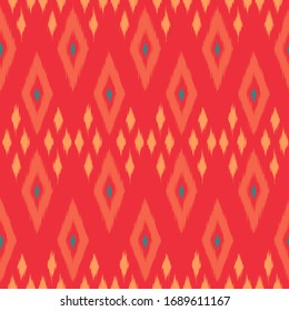  ikat Seamless Pattern Design for Fabric. Vector EPS10