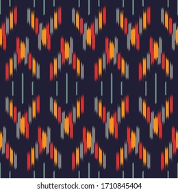  ikat Seamless Pattern Design for Fabric. Vector EPS10
