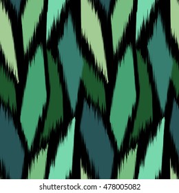 Ikat Seamless Pattern Design for Fabric.