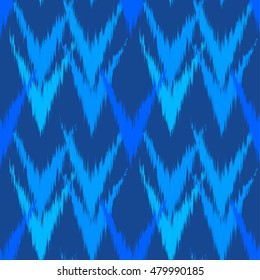 Ikat Seamless Pattern Design for Fabric.