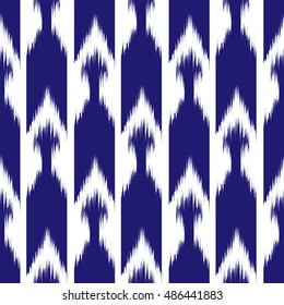 Ikat Seamless Pattern Design for Fabric.