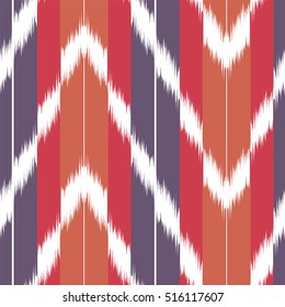 Ikat Seamless Pattern Design for Fabric.
