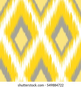 Ikat Seamless Pattern Design for Fabric.