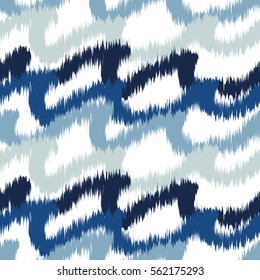 Ikat Seamless Pattern Design for Fabric.