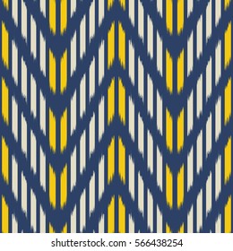 Ikat Seamless Pattern Design for Fabric.