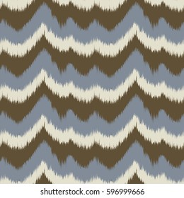 Ikat Seamless Pattern Design for Fabric.