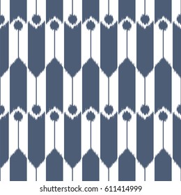 Ikat Seamless Pattern Design for Fabric.
