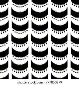 Ikat Seamless Pattern Design for Fabric.