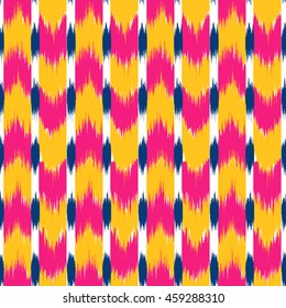 Ikat Seamless Pattern Design for Textile.