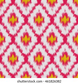 Ikat Seamless Pattern Design for Textile.