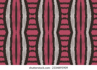 Ikat Seamless Pattern Embroidery Background. Ikat Seamless Geometric Ethnic Oriental Pattern Traditional. Ikat Aztec Style Abstract Design for Print Texture,fabric,saree,sari,carpet.