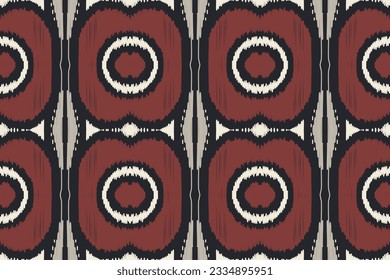 Ikat Seamless Pattern Embroidery Background. Ikat Floral Geometric Ethnic Oriental Pattern Traditional. Ikat Aztec Style Abstract Design for Print Texture,fabric,saree,sari,carpet.