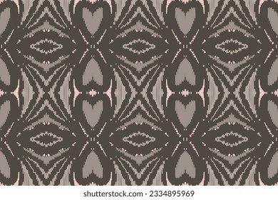 Ikat Seamless Pattern Embroidery Background. Ikat Design Geometric Ethnic Oriental Pattern Traditional. Ikat Aztec Style Abstract Design for Print Texture,fabric,saree,sari,carpet.