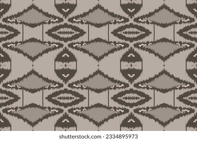 Ikat Seamless Pattern Embroidery Background. Ikat Chevron Geometric Ethnic Oriental Pattern Traditional. Ikat Aztec Style Abstract Design for Print Texture,fabric,saree,sari,carpet.