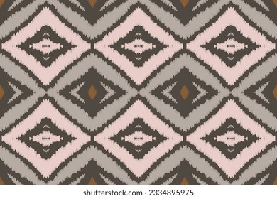 Ikat Stickereihintergrund ohne Nahtlose Muster. Ikat Hintergrund Geometrisches ethnisch-orientalisches Muster traditionell. Ikat Aztec Style Abstraktes Design für Print Textur, Gewebe, Saree, Sarpet.