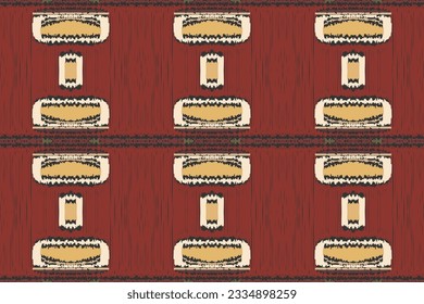 Ikat Seamless Pattern Embroidery Background. Ikat Triangle Geometric Ethnic Oriental Pattern traditional.aztec Style Abstract Vector design for Texture,fabric,clothing,wrapping,sarong.